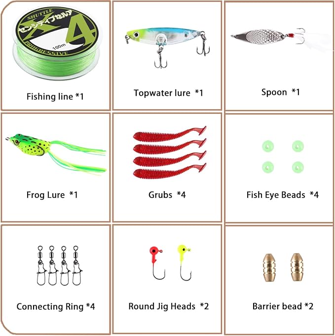 Fishing Rod Telescopic Carbon Fiber Rod Combo with Spinning Reel Portable Tackle Case Fishing Line Artificial Baits and Hooks for Travel Saltwater Freshwater Fishing