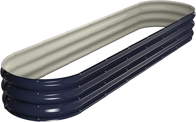 Raised Garden Bed Kit, Oval Large Metal Raised Beds