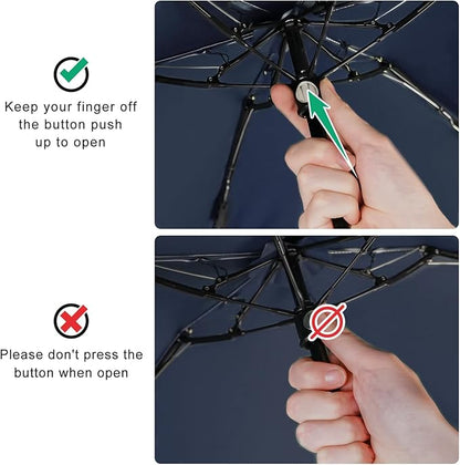 Mini Travel Umbrella - UPF 50+ Sun Protection Compact Manual Open Small Sun Umbrella