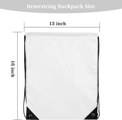 60 Pieces Drawstring Backpack Bags Sports Sackpack Bulk Cinch Gym Bag For Women Men Outdoor Sports Backpack（White）