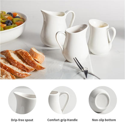 Gurygo 2 Pack 16 Oz Classic White Creamer