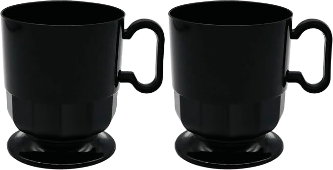 Party Essentials 8-Ounce Hard Plastic Coffee Cup/Tea Mug