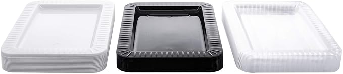 Party Essentials Elegance Quality Hard Plastic 5 x 7-Inch Rectangular Appetizer