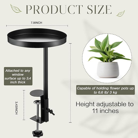 1 Pcs Window Sill Plant Shelf 7.9''D x 14.2''H Adjustable Window Shelf