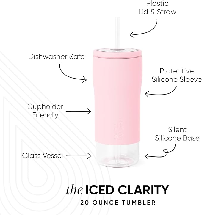 Simple Modern Glass Iced Coffee Cup