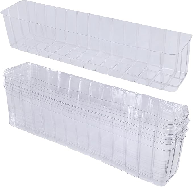 10 Pcs Plastic Planter Liners Clear Rectangular Plastic Liners