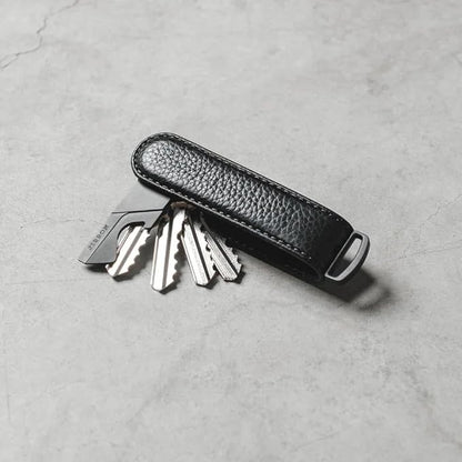 Jibbon Italian Premium Leather Key Organizer - Stylish Key Holder with Marine Grade 316 Stainless Steel, Compact EDC Keychain