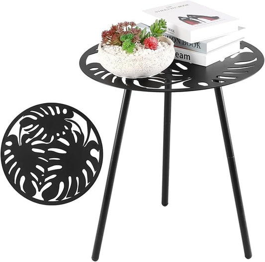 1 Pack Extra-Large Metal Outdoor Side Tables 18 Inches Outside End Table