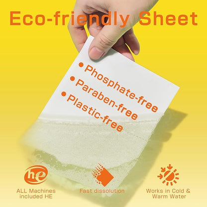 Soulink Laundry Detergent Sheets, 240 Loads - Eco-Friendly, Plant-Based, Hypoallergenic, No Plastic Jug (Morning Bloom Scent)