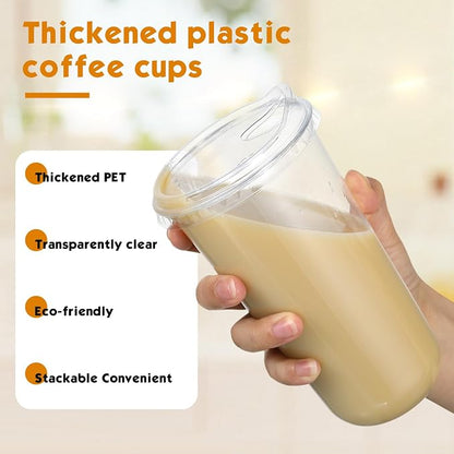 Baderke 50 Pcs Round Bottom Plastic Cups