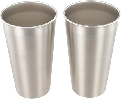 Stainless Steel Camping Mug Set, Lightweight Handleless Travel Coffee Cup