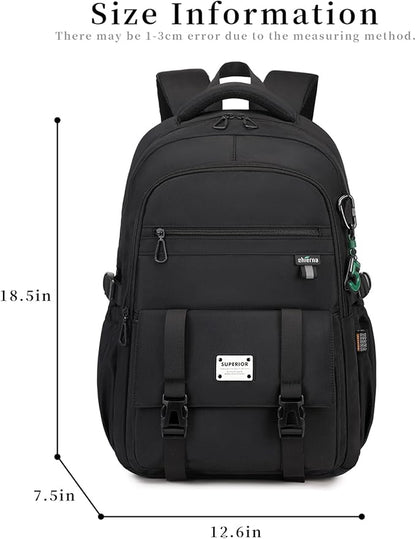 Lanola College Backpack Casual Daypacks for Men, Women & Students, Perfect Daily Backpack for School, Work, and Travel, Fits 17.3 Inch Laptop (Beige)