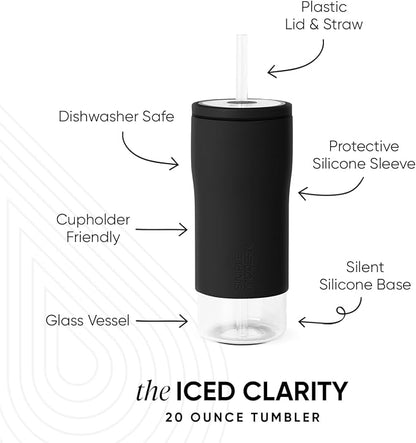 Simple Modern Glass Iced Coffee Cup