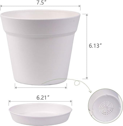 homenote Pots for Plants, Cream White