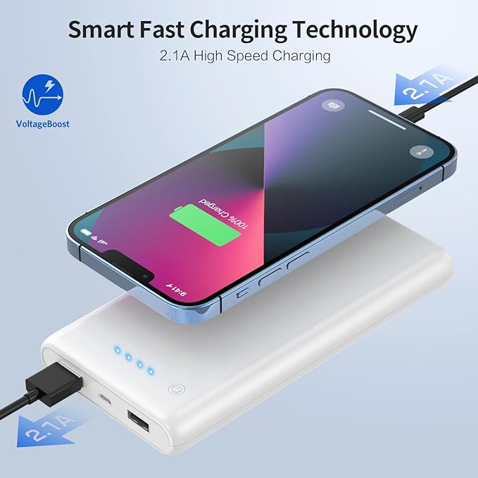 Portable Charger Power Bank 25800mAh Huge Capacity External Battery Pack,Dual Output High Speed Charging Power bank with 4 LED Indicator Compatible With iPhone 15/14/13/12/8,Samsung Android Phone etc