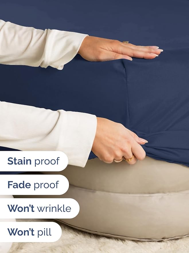 Extra Deep Queen Fitted Sheet - Hotel Luxury Single Fitted Sheet Only - Easily Fits 18 inch to 24 inch Mattress - Ultra Soft, Wrinkle & Fade Free w/Extra Deep Pockets - Breathable & Comfy - Navy Blue