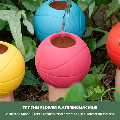 4 Pack Terracotta Watering Spikes, Vacation Self-Watering Planters Devices