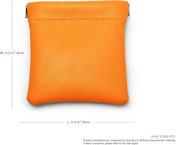 PU Leather Jewelry Travel Bag Leather Jewelry Pouch Christmas,Wedding Party Favor Gift Bag (S, Orange)