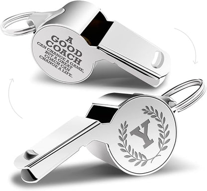 Letters Coach Gifts, Whistle for Coaches, Whistle Emergency, Thank You Coach Gifts, Coaches Whistle with Lanyard Cheer Coach Gift for Men Women Teachers Referees School Sports Coach Outdoor, Letter Y