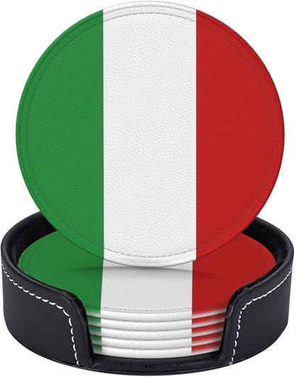 Italy Flag Coasters for Drinks