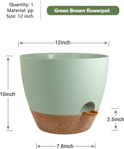 12 inch Large Self Watering Pots, Flower Plant Pots