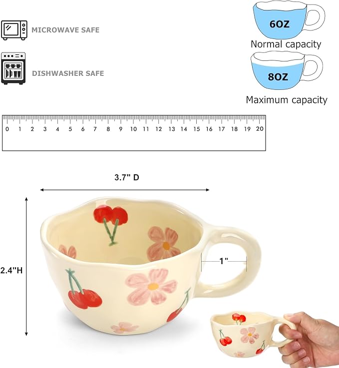 Yopay 2 Pack Ceramic Coffee Mug