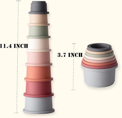 ZYFLSQ Stacking Cups Baby Toy, Nesting Cups 8 Pcs