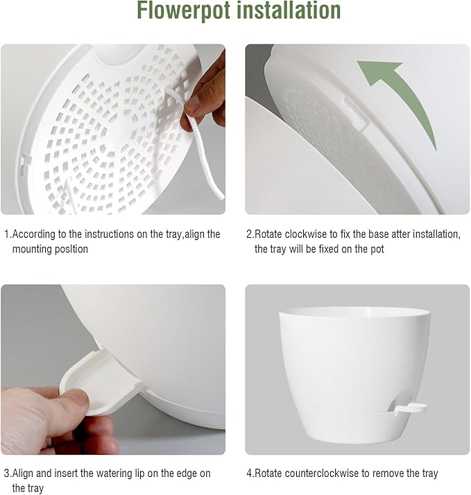 8 inch Self Watering Pots, Plant Pots