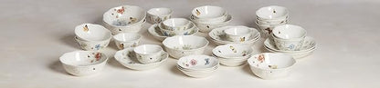 Lenox Pasta Bowl, 20oz Butterfly Meadow Pasta Bowl 1-Piece, Service For 1, Porcelain, White Serving Bowls, Wide, Shallow, Lenox Butterfly Meadow Collection, Dishwasher & Microwave Safe (White 1-Piece)