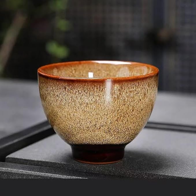 Teacups, Sake Cups Handmade Ceramic Mug Set 2.5 oz 6 Color Earthenware Teacups