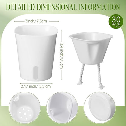 30 Pcs 3 Inch Self Watering Pots Self Watering Planters