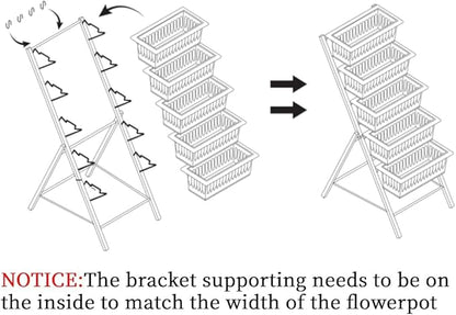 SEJOV 2 Pack Vertical Raised Garden Bed, 5 Tiers Elevated Planter Box
