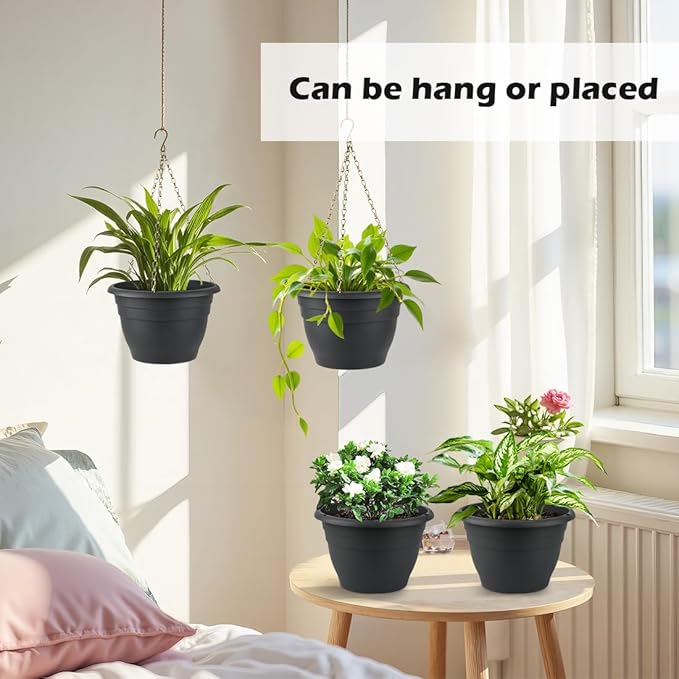 Hanging Planters 10 Inch, Self Watering Hanging Basket