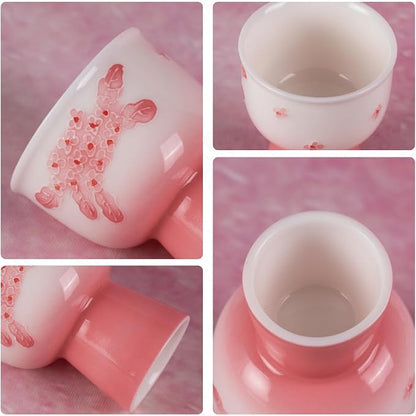 KAMMAK Tea Cup, 2oz Small Tea Cups, Porcelain Tea Cups Set