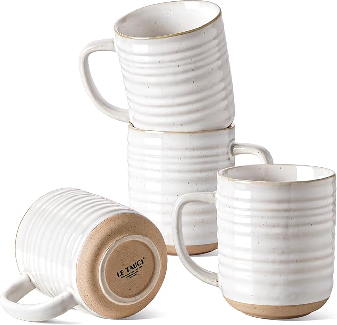 LE TAUCI Coffee Mugs 15 oz, Ceramic Coffee Cups