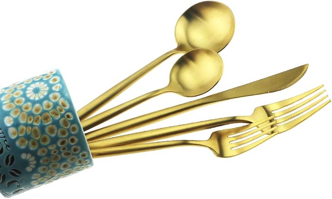 20-Piece 18/10 Stainless Steel Flatware Silverware, Luxury Dinnerware Set