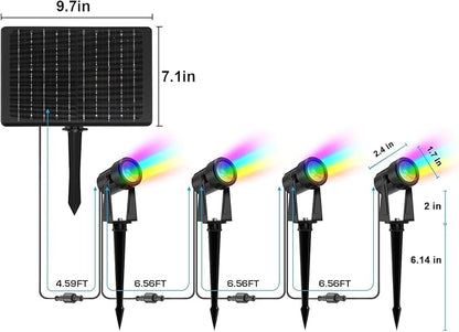 Zyan Solar Color Changing RGB Spotlights