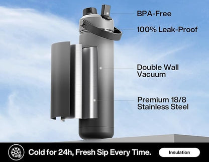 POWCAN 26 oz Insulated Water Bottle