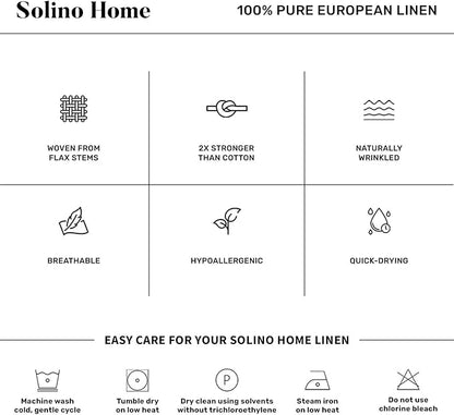 Solino Home Pink Floral Print Table Runner 108 Inches Long - 100% Pure Linen Table Runner 14 x 108 Inch - Handcrafted and Machine Washable - Jolie Fleur Print