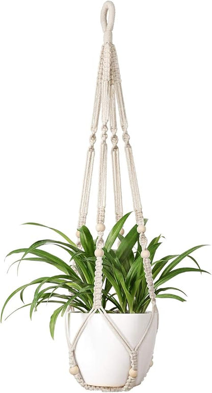 Mkono Macrame Plant Hanger Indoor Hanging Planter Basket