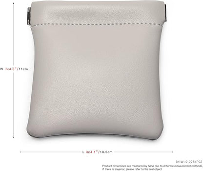 PU Leather Jewelry Travel Bag Leather Jewelry Pouch Christmas,Wedding Party Favor Gift Bag (L, Grey)