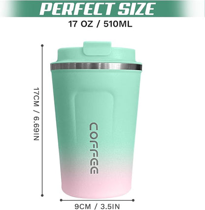 SPLMIFA Travel Coffee Mug Leak-Proof, Reusable Coffee Cups