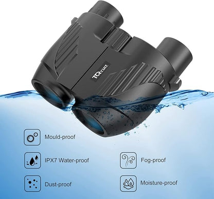 20x25 Binoculars for Adults and Kids, High Power Easy Focus Compact Binoculars with Low Light Vision for Bird Watching and Travel