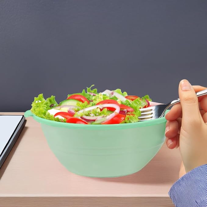 kūpaa Bowl & Carrier Duet – Microwave Safe Silicone Lunch Box For Adults– Collapsible, Leakproof, Food-Grade, Reusable To-Go Container (Jade)
