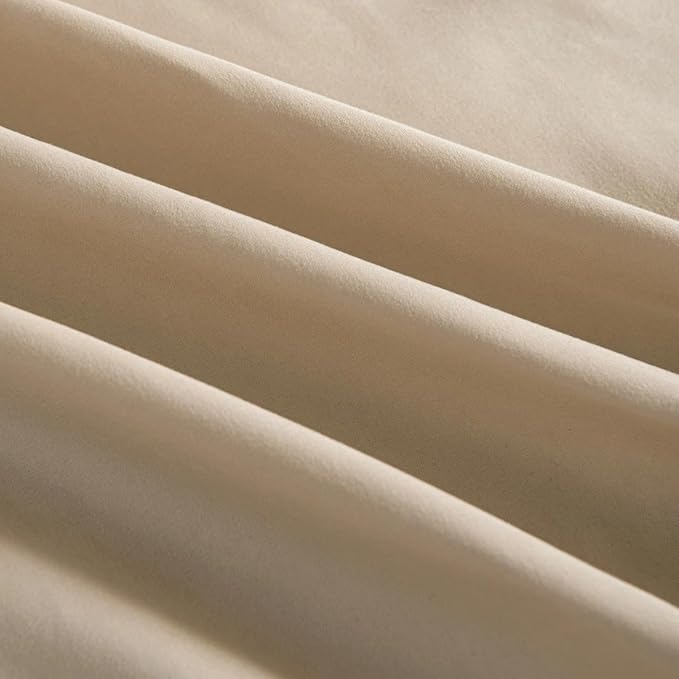 Bed Skirt King Size Ruffled Bed Skirts with Split Corners,14 Inch Drop Dust Ruffle Bed Skirt with Platform, King,14 Inch,Light Camel