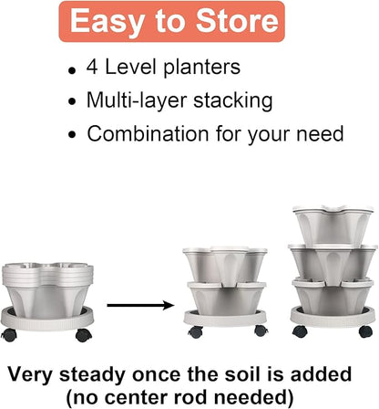 DUNCHATY Stackable Planter, Vertical Garden Planter