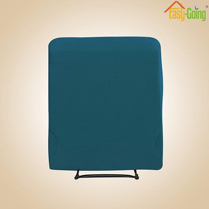 Easy-Going Recliner Stretch Sofa Slipcover Sofa Cover 4-Pieces Furniture Protector Couch Soft with Elastic Bottom Spandex Jacquard Fabric Small Checks(Recliner,Peacock Blue,Large)