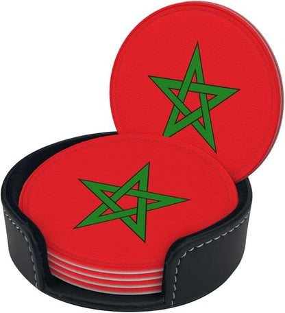 Moroccan Flag Coasters for Drinks