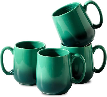 HASENSE 15oz Ceramic Mug Set of 4, Housewarming Gift Idea