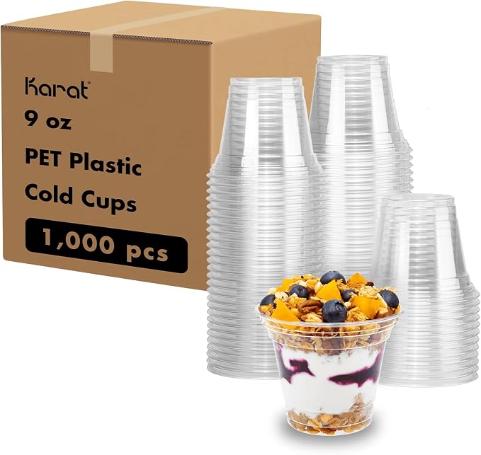 Karat 9oz Plastic Cups, and More